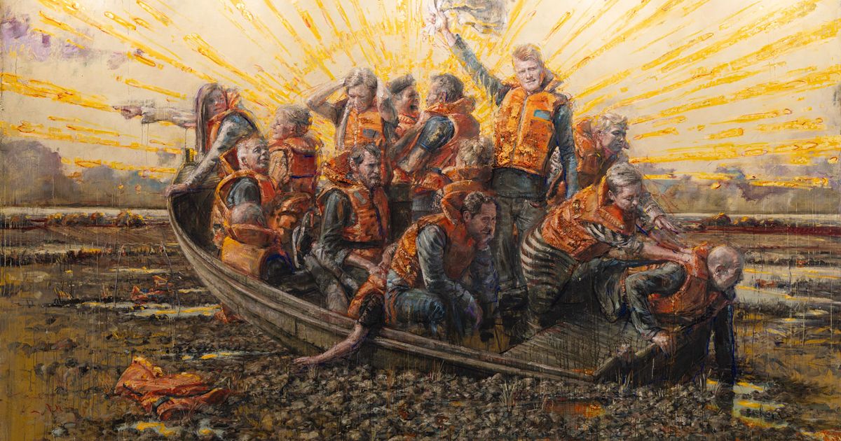Jacob Rantzau – Reality Refugees (in progress) – 2026 | Olie på lærred